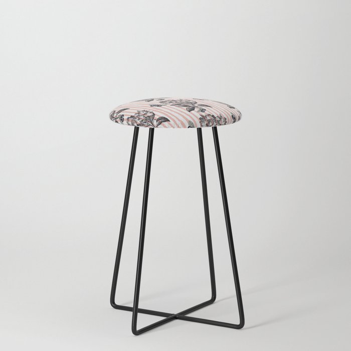 butterfly and flowers Counter Stool
