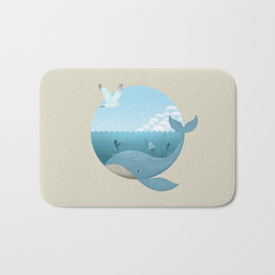 Whale & Seagull (US and THEM) Bath Mat