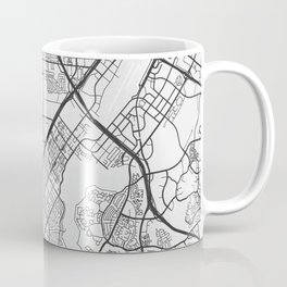 Costa Mesa - California - US Gray Map Art Coffee Mug | Oil, Drafting, Graphicdesign, Watercolor, Cartoon, Acrylic, Figurative, Digital, Abstract, Concept 