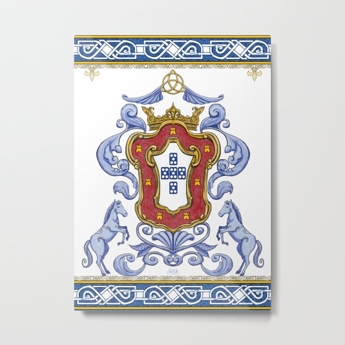 Portuguese Crest Metal Print
