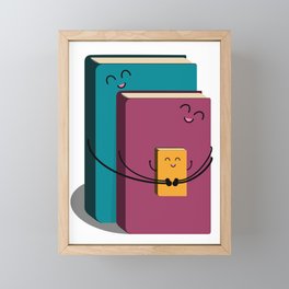 Cute Books Baby Announcement  Framed Mini Art Print