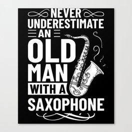 Saxophone Musician Alto Tenor Instrument Beginner Canvas Print