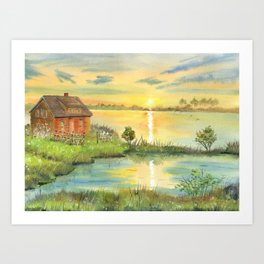 Morning Light On The Marsh Art Print