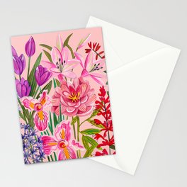 Boho wild flowers bouquet Stationery Card