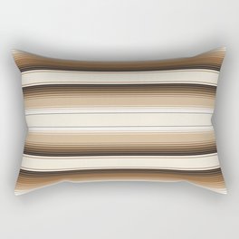 Brown and Navajo White Southwest Serape Stripes Rectangular Pillow