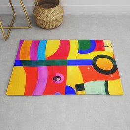 Psychedelic Composition Area & Throw Rug
