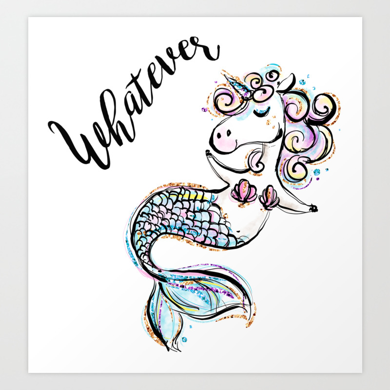 Unicorn Mermaid Funny Unicorn Funny Mermaid Cute Unicorn Cute