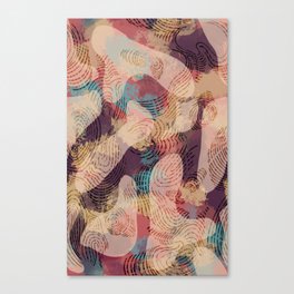 Wood texture on watercolor background Canvas Print