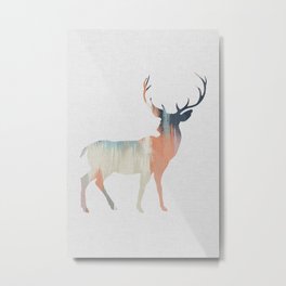 Pastel Deer Metal Print | Abstract, Antler, Woodland, Stag, Reindeer, Minimalism, Painting, Deer, Deerpainting, Antlers 