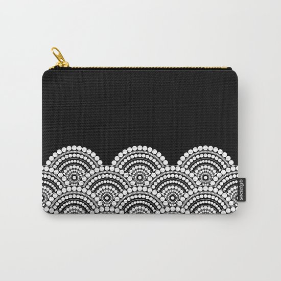 BLACK AND WHITE (abstract pattern) Carry-All Pouch