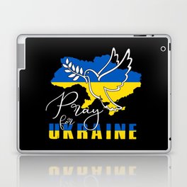 Ukranian flag peace for ukraine pray for ukraine Laptop Skin