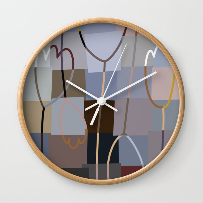 Elegant Soft Neutrals and Warm Colors Wall Clock