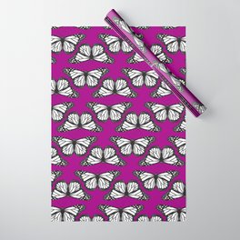 Monarch butterflies on purple Wrapping Paper