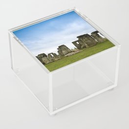 Great Britain Photography - Stonehenge At The Green Field Acrylic Box