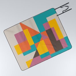 Colorful Shapes Architecture Picnic Blanket