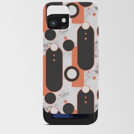 Abstract Geometric Pattern-Atomic Tangerine iPhone Card Case