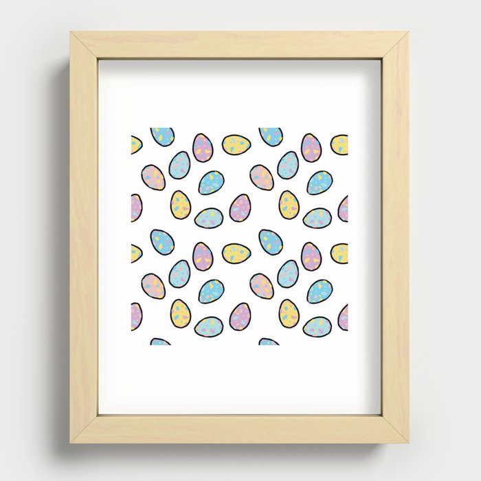 Speckled Egg Pattern Recessed Framed Print