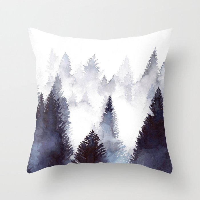 Purple Forest Throw Pillow