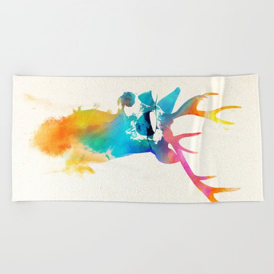 Sunny Stag Beach Towel
