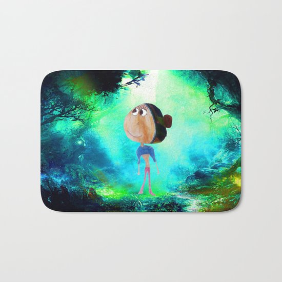 Georgina in the forest Bath Mat