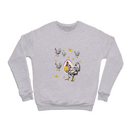 Roseanne Chicken, Retro Chickens Crewneck Sweatshirt