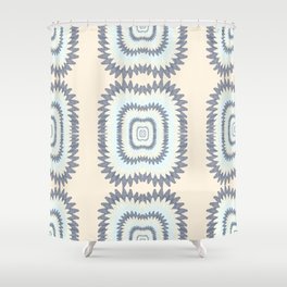 Electric Blue Pattern Shower Curtain