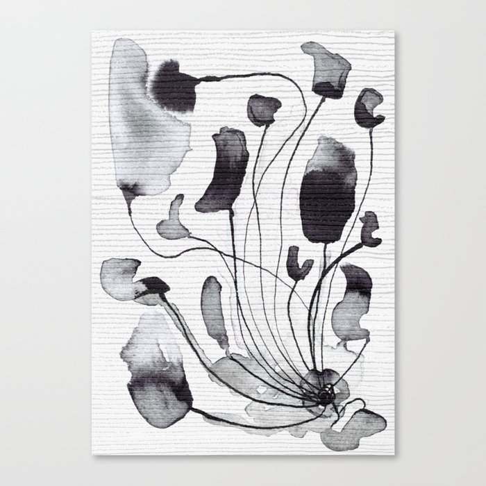 ink flowers Canvas Print