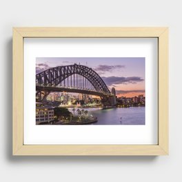 Harbour Bridge, Sydney Australia Recessed Framed Print