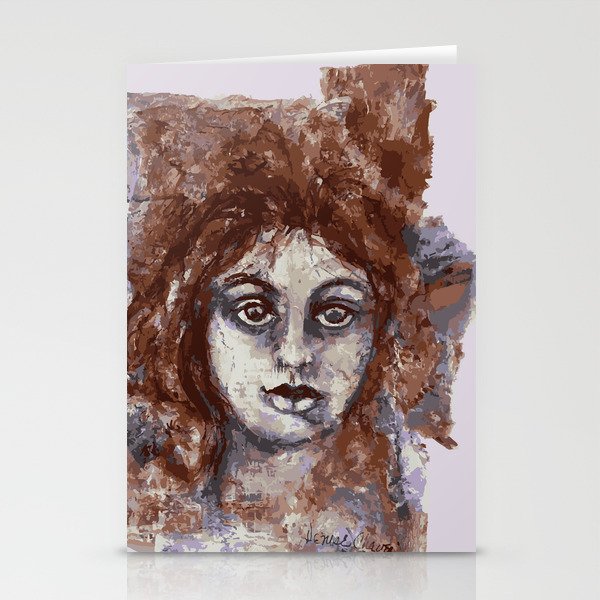 Mixed Media Portrait Stationery Cards