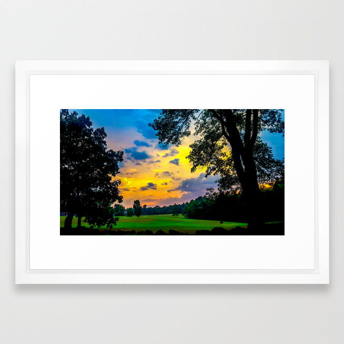 Field Of Sunset Framed Art Print