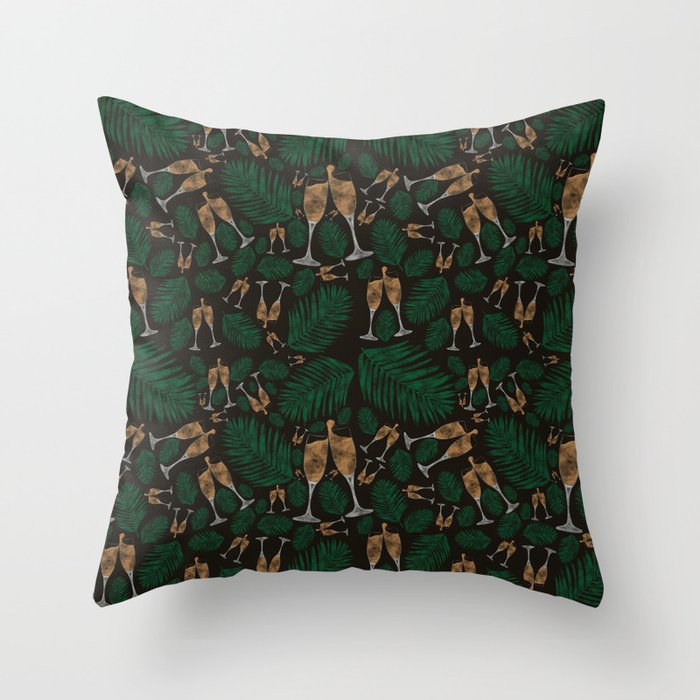 Champaign watercolours  Throw Pillow