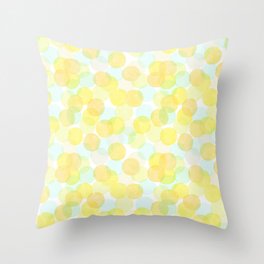 tossed confetti dots - yellows Throw Pillow
