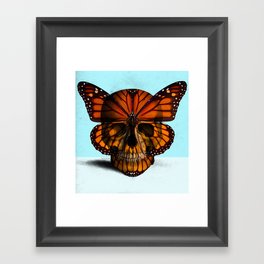 SKULL (MONARCH BUTTERFLY) Framed Art Print