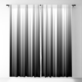 Black And White Soft Blurred Vertical Lines - Ombre Abstract Blurred Design Blackout Curtain