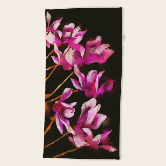 Cyclamens Beach Towel
