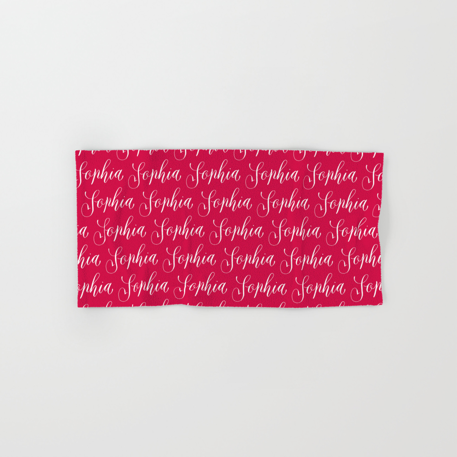 Sophia Modern Calligraphy Name Design Hand Bath Towel By Chee Society6