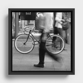 Bicycle is waiting for you Framed Canvas