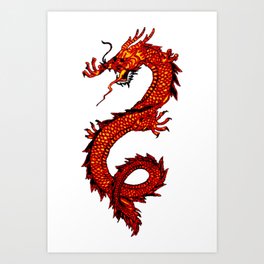 Red Dragon Art Prints For Any Decor Style Society6