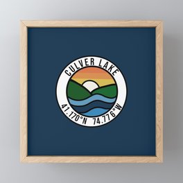 Culver Lake - Navy/Badge Framed Mini Art Print
