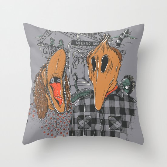 Beetle Gothic - A portrait of the recently deceased Throw Pillow