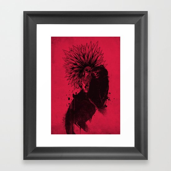 Her Black Cat Framed Art Print