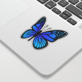 Butterfly Blues | Blue Morpho Butterflies Collage Sticker