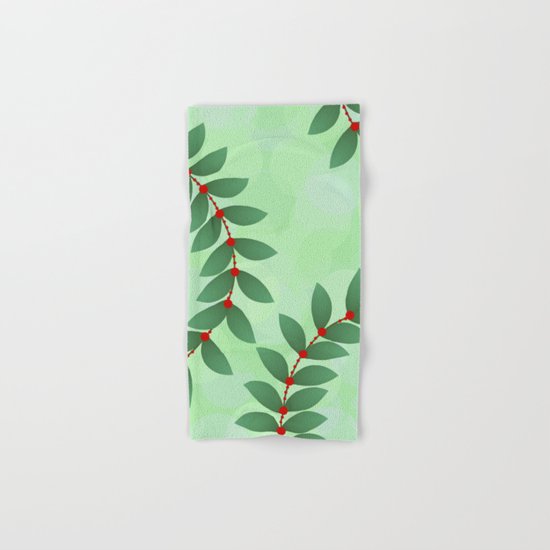 Delicate Holiday Foliage Hand & Bath Towel