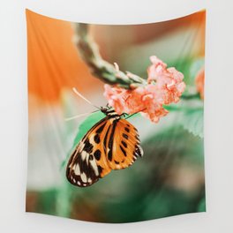 Butterfly Sunset Haze Wall Tapestry