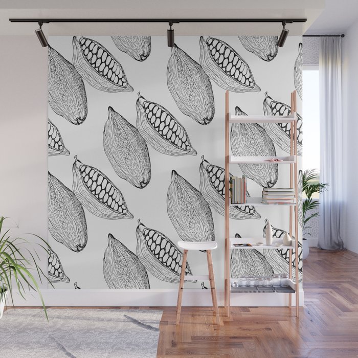 Cocoa Pattern Wall Mural