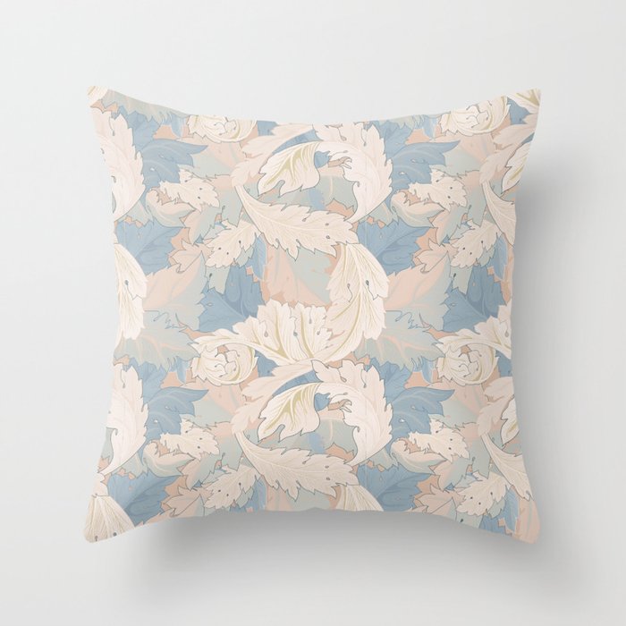 Floral Autumn Romantic Seamless Illustration Pattern Style Throw Pillow