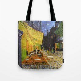 Vincent Van Gogh Terrace of the Cafe on the Place Du Forum in Aries in the Evening 1888 Tote Bag