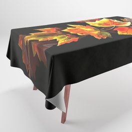 Christian Cross of Autumnal Leaves Acrylic Art Tablecloth