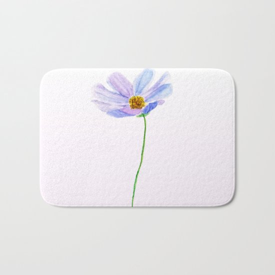 one purple cosmos Bath Mat