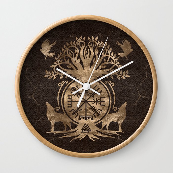 Vegvisir - Viking Compass Ornament Wall Clock